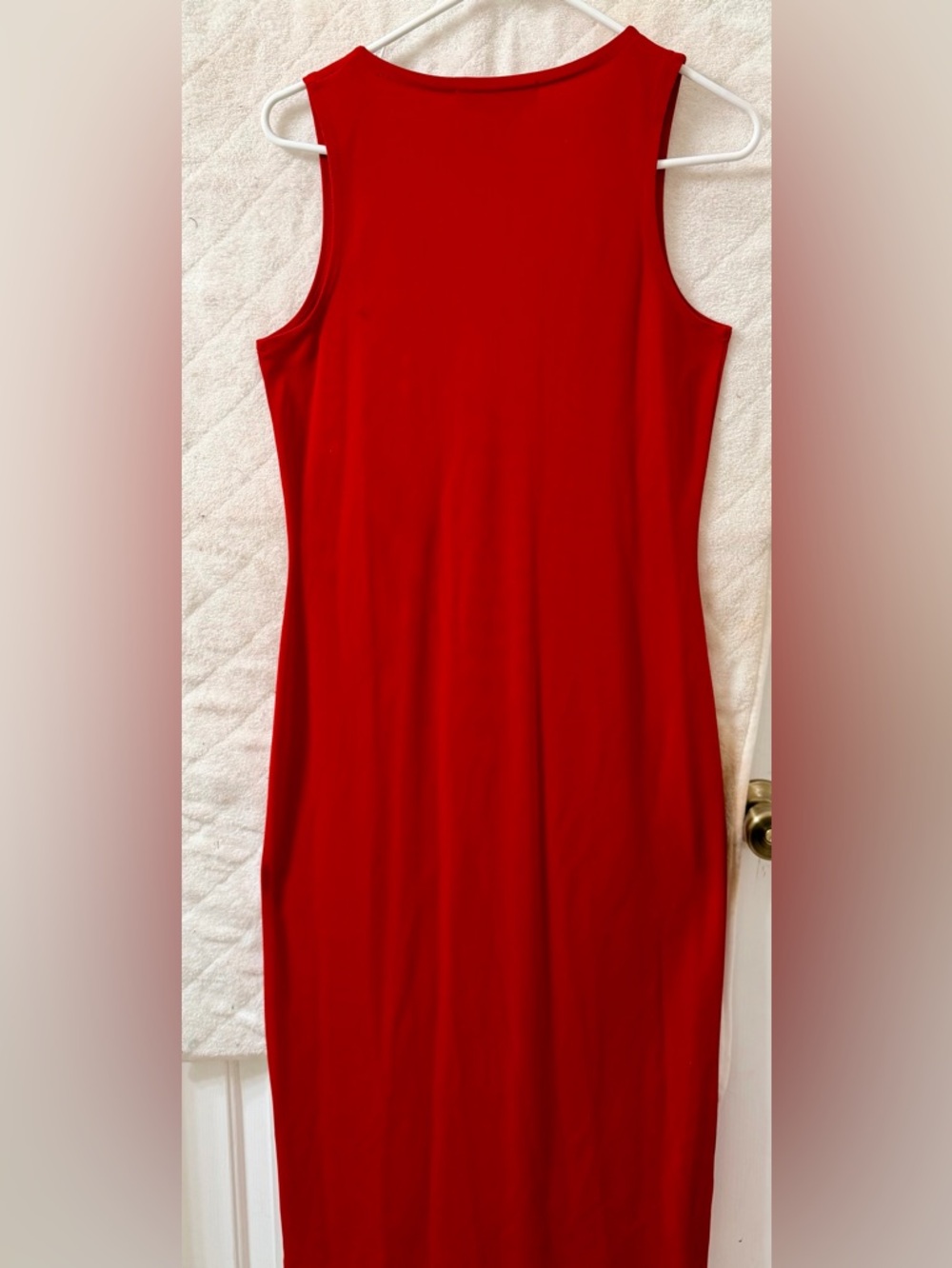 Jones New York Women's Red Midi Dress Bodycon Stretchy Size Medium - Picture 5 of 5